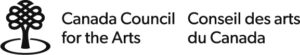 "Canada Council for the Arts/ Conseil des arts du Canada" black logo with tree