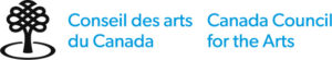 "Conseil des arts du Canada/ Canada Council for the Arts" blue logo with tree